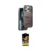 ieg™ iPhone 15 Pro Max Kılıf Atlas Minimal Özel Seri - Siyah Buffer Cam Ekran Koruyucu