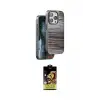 ieg™ iPhone 15 Pro Max Kılıf Atlas Minimal Özel Seri - Siyah Buffer Cam Ekran Koruyucu
