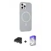 ieg™ iPhone 15 Pro Max Kılıf Çekirdek Modern Prime - Siyah Bilvis 5in1 3D Magic Cam Ekran Koruyucu + Raze Metal Kamera Lens - GS