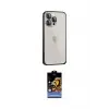 ieg™ iPhone 15 Pro Max Kılıf Eksen Form Serisi - Siyah Buffer Hayalet Cam Ekran Koruyucu