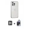 ieg™ iPhone 15 Pro Max Kılıf Eksen Form Serisi - Siyah Vanessa Magic Cam + PVD Metal Kamera Lens - GI