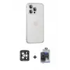 ieg™ iPhone 15 Pro Max Kılıf Eksen Form Serisi - Siyah Vanessa Magic Cam + PVD Metal Kamera Lens - GI