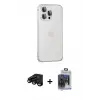 ieg™ iPhone 15 Pro Max Kılıf Eksen Form Serisi - Siyah Vanessa Magic Cam + Raze Metal Kamera Lens - SH