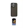 ieg™ iPhone 15 Pro Max Kılıf Eksen Işık - Siyah Buffer Hayalet Cam Ekran Koruyucu