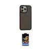 ieg™ iPhone 15 Pro Max Kılıf Eksen Işık - Siyah Buffer Hayalet Cam Ekran Koruyucu