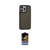 ieg™ iPhone 15 Pro Max Kılıf Eksen Işık - Siyah Buffer Hayalet Cam Ekran Koruyucu