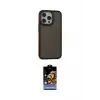 ieg™ iPhone 15 Pro Max Kılıf Eksen Işık - Siyah Buffer Hayalet Cam Ekran Koruyucu