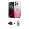 ieg™ iPhone 15 Pro Max Kılıf Eksen Minimal Özel Seri - Siyah Bilvis 3D Mat Cam Ekran Koruyucu + Raze Metal Kamera Lens - TMGI