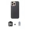 ieg™ iPhone 15 Pro Max Kılıf Eksen Prime - Siyah Joko Magic 5D Cam + PVD Metal Kamera Lens - TU