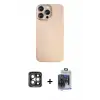 ieg™ iPhone 15 Pro Max Kılıf Eksen Prime - Siyah Vanessa Magic Cam + PVD Metal Kamera Lens - GI