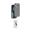 ieg™ iPhone 15 Pro Max Kılıf Kıvılcım Çizgi Serisi - Şeffaf Pasifik Cam Ekran Koruyucu