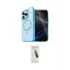 ieg™ iPhone 15 Pro Max Kılıf Kıvılcım Form Prime - Şeffaf Pasifik Cam Ekran Koruyucu