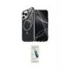 ieg™ iPhone 15 Pro Max Kılıf Kıvılcım Form Prime - Şeffaf Pasifik Cam Ekran Koruyucu