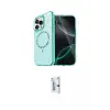 ieg™ iPhone 15 Pro Max Kılıf Kıvılcım Form Prime - Siyah Bilvis 0.18mm Plus Cam Ekran Koruyucu