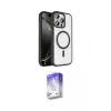 ieg™ iPhone 15 Pro Max Kılıf Kıvılcım Prime - Siyah Bilvis 5in1 3D Magic Cam Ekran Koruyucu