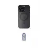 ieg™ iPhone 15 Pro Max Kılıf Kozmos Çizgi Prime - Siyah Joko Magic 5D Cam