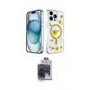 ieg™ iPhone 15 Pro Max Kılıf Kozmos Doku - Siyah Vanessa Magic Cam