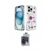 ieg™ iPhone 15 Pro Max Kılıf Kozmos Doku - Siyah Vanessa Magic Cam