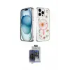 ieg™ iPhone 15 Pro Max Kılıf Kozmos Doku - Siyah Vanessa Magic Cam