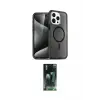 ieg™ iPhone 15 Pro Max Kılıf Nova Asil Prime - Şeffaf 360 Full Body Arka Koruyucu