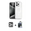 ieg™ iPhone 15 Pro Max Kılıf Nova Asil Prime - Siyah Vanessa Magic Cam + PVD Metal Kamera Lens - LT