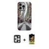 ieg™ iPhone 15 Pro Max Kılıf Nova Doku Prime - Siyah Buffer Cam Ekran Koruyucu + PVD Metal Kamera Lens - LT