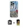 ieg™ iPhone 15 Pro Max Kılıf Nova Doku Prime - Siyah Buffer Cam Ekran Koruyucu + PVD Metal Kamera Lens - TU