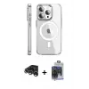 ieg™ iPhone 15 Pro Max Kılıf Nova Doku - Siyah Vanessa Magic Cam + Raze Metal Kamera Lens - GS