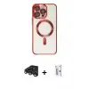 ieg™ iPhone 15 Pro Max Kılıf Nova Işık Özel Seri - Siyah Bilvis 0.18mm Plus Cam Ekran Koruyucu + Raze Metal Kamera Lens - LT
