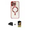 ieg™ iPhone 15 Pro Max Kılıf Nova Işık Özel Seri - Siyah Buffer Cam Ekran Koruyucu + Raze Metal Kamera Lens - SH