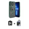 ieg™ iPhone 15 Pro Max Kılıf Nova Işık Özel Seri - Siyah Vanessa Magic Cam + PVD Metal Kamera Lens - TU