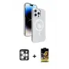 ieg™ iPhone 15 Pro Max Kılıf Nova Modern Prime - Siyah Buffer Cam Ekran Koruyucu + PVD Metal Kamera Lens - GS