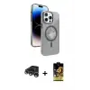ieg™ iPhone 15 Pro Max Kılıf Nova Modern Prime - Siyah Buffer Cam Ekran Koruyucu + Raze Metal Kamera Lens - GS