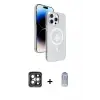 ieg™ iPhone 15 Pro Max Kılıf Nova Modern Prime - Siyah Joko Magic 5D Cam + PVD Metal Kamera Lens - GI