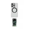 ieg™ iPhone 15 Pro Max Kılıf Pusula Form - Siyah 360 Mat Full Body Arka Koruyucu