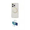 ieg™ iPhone 15 Pro Max Kılıf Pusula Form - Siyah 3D Antistatik Seramik Nano Ekran Koruyucu