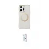 ieg™ iPhone 15 Pro Max Kılıf Pusula Form - Siyah Bilvis 0.18mm Plus Cam Ekran Koruyucu