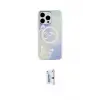 ieg™ iPhone 15 Pro Max Kılıf Pusula Form - Siyah Bilvis 0.18mm Plus Cam Ekran Koruyucu