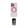 ieg™ iPhone 15 Pro Max Kılıf Pusula Form - Siyah Buffer Hayalet Cam Ekran Koruyucu