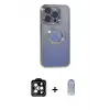 ieg™ iPhone 15 Pro Max Kılıf Pusula Form - Siyah Joko Magic 5D Cam + PVD Metal Kamera Lens - TU