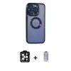 ieg™ iPhone 15 Pro Max Kılıf Pusula Form - Siyah Joko Magic 5D Cam + PVD Metal Kamera Lens - TU