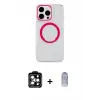 ieg™ iPhone 15 Pro Max Kılıf Pusula Form - Siyah Joko Magic 5D Cam + PVD Metal Kamera Lens - TU