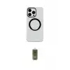 ieg™ iPhone 15 Pro Max Kılıf Pusula Form - Siyah Joko Magic 5D Hayalet Cam