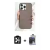 ieg™ iPhone 15 Pro Max Kılıf Pusula Modern - Siyah Vanessa Magic Cam + PVD Metal Kamera Lens - TU