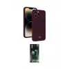 ieg™ iPhone 15 Pro Max Kılıf Vadi Çizgi Prime - Şeffaf 360 Full Body Arka Koruyucu