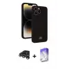 ieg™ iPhone 15 Pro Max Kılıf Vadi Çizgi Prime - Siyah Bilvis 5in1 3D Magic Cam Ekran Koruyucu + Raze Metal Kamera Lens - GS
