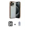 ieg™ iPhone 15 Pro Max Kılıf Vadi Minimal - Siyah Joko Magic 5D Cam + PVD Metal Kamera Lens - LT
