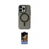 ieg™ iPhone 15 Pro Max Kılıf Yadigar Işık - Siyah Buffer Hayalet Cam Ekran Koruyucu