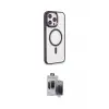 ieg™ iPhone 15 Pro Max Kılıf Yankı Işık Özel Seri - Siyah Vanessa Magic Hayalet Cam