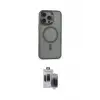 ieg™ iPhone 15 Pro Max Kılıf Yankı Işık Özel Seri - Siyah Vanessa Magic Hayalet Cam